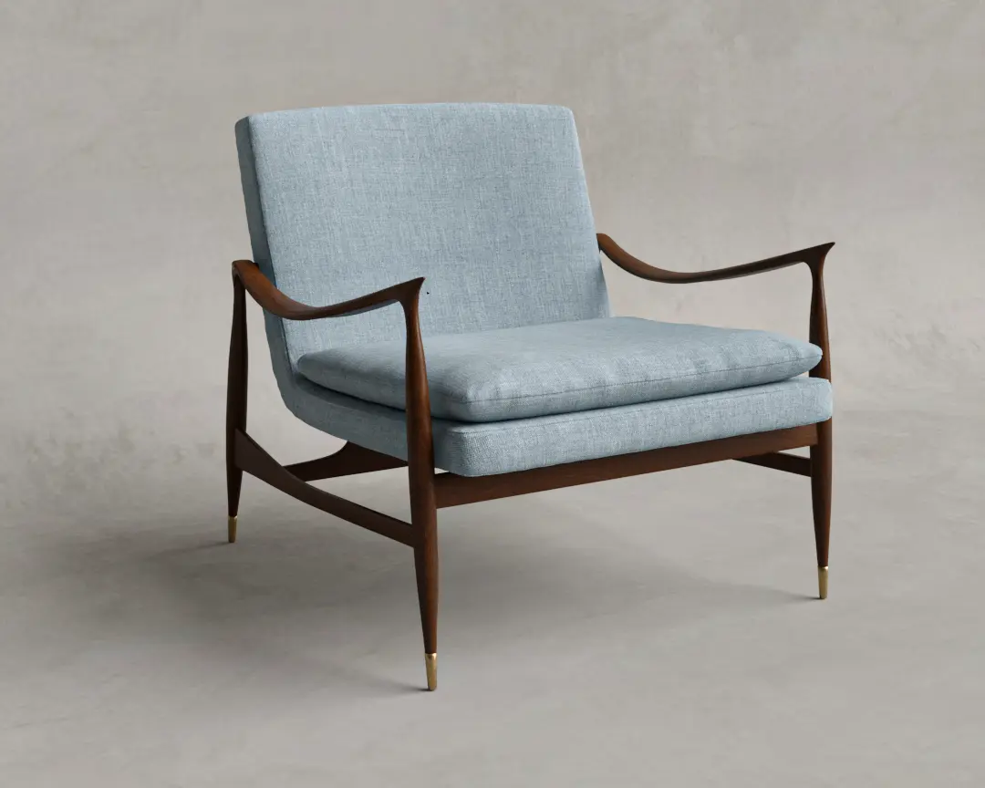 POLTRONA DINAMARQUESA AZUL