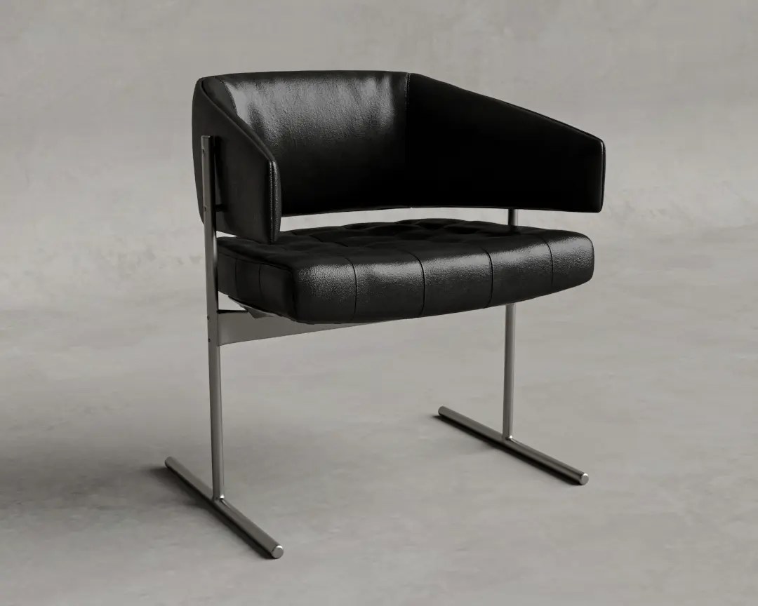 POLTRONA SENIOR METAL PRETA