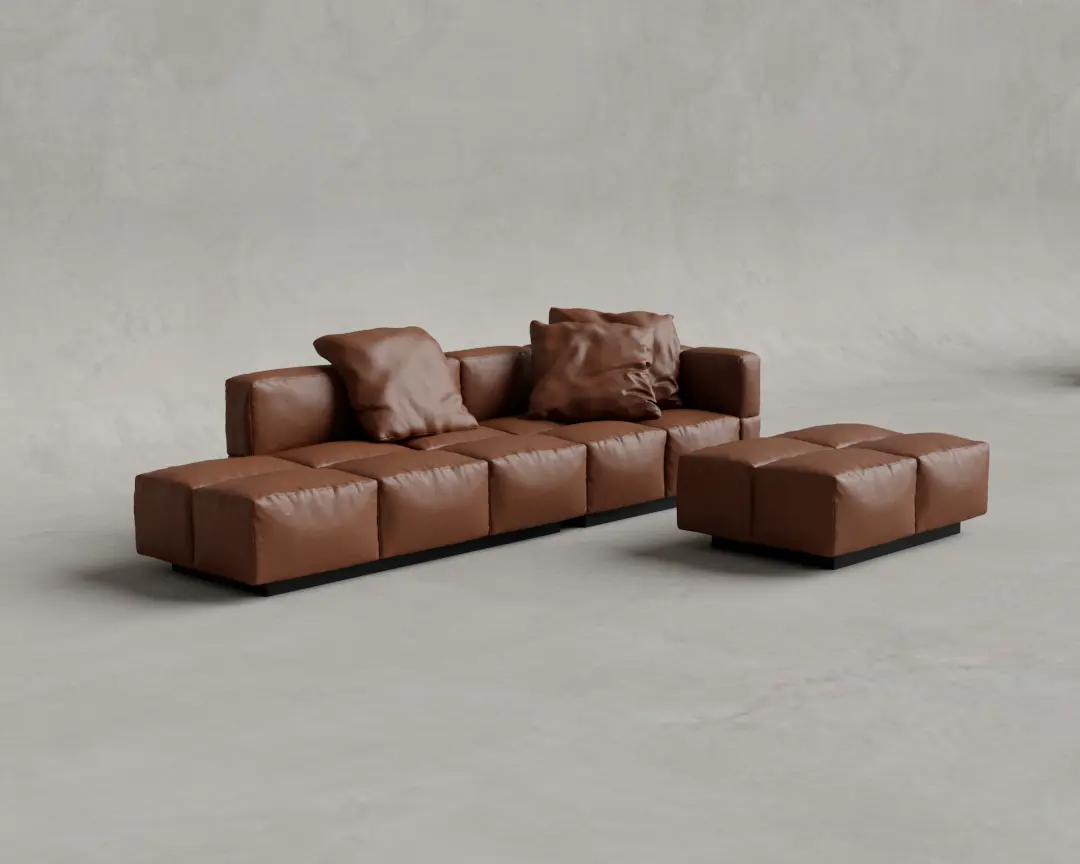 SOFÁ BLOCK MODULAR 6 MARROM