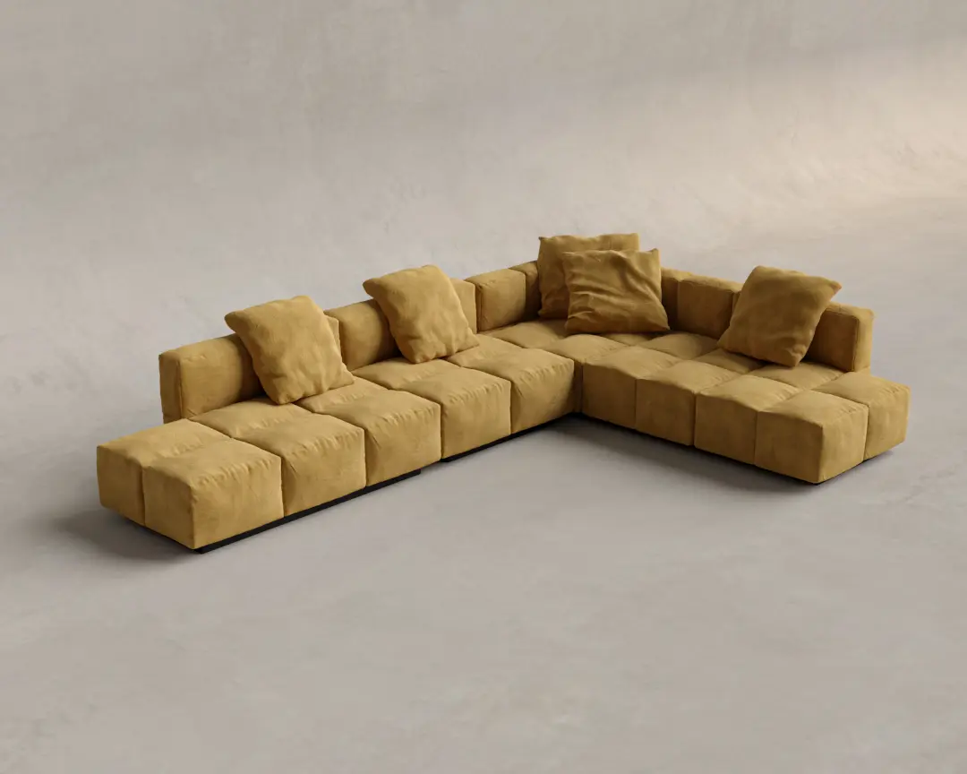 SOFÁ BLOCK MODULAR 7 MOSTARDA