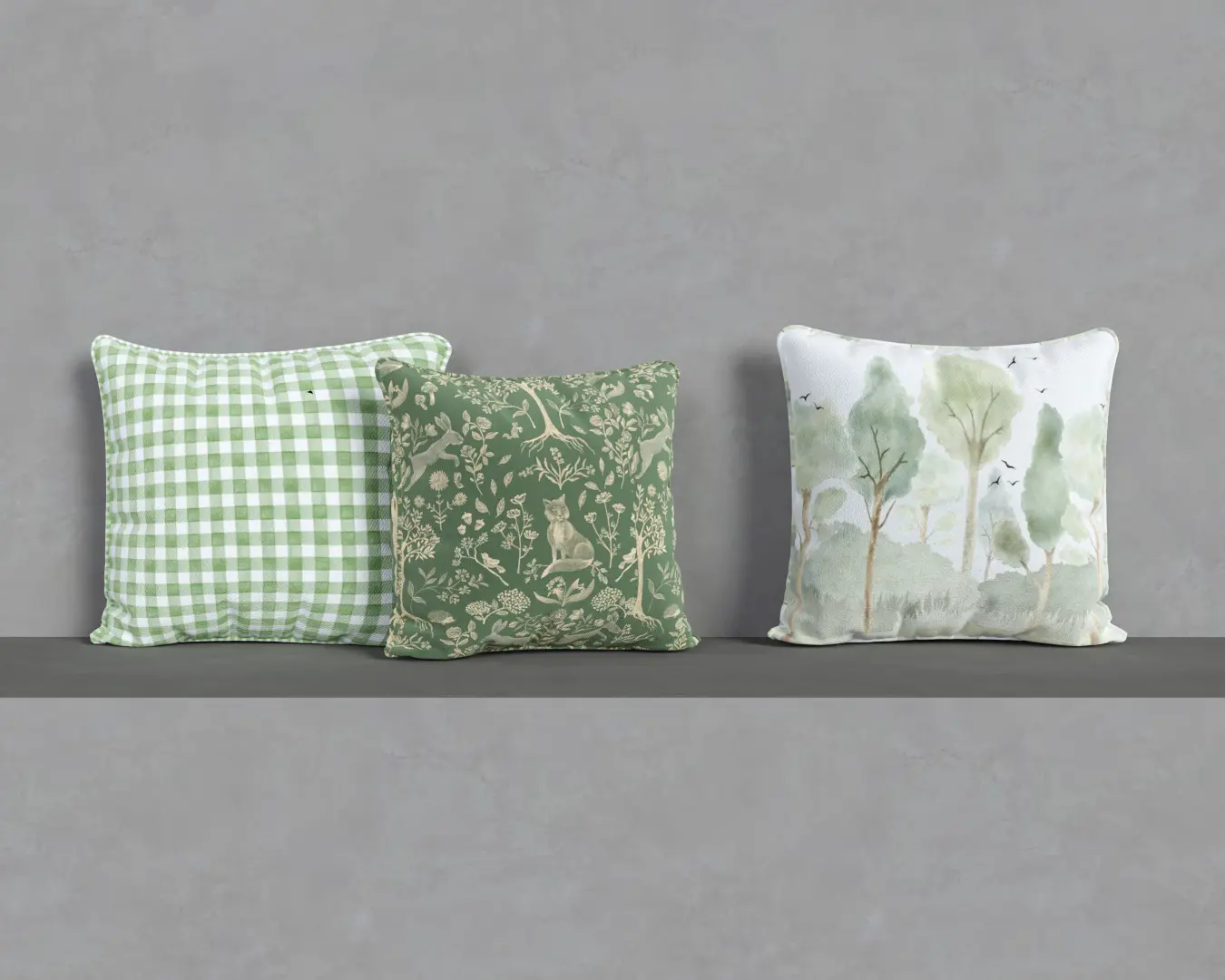 CONJUNTO DE ALMOFADAS FLORESTA ENCANTADA