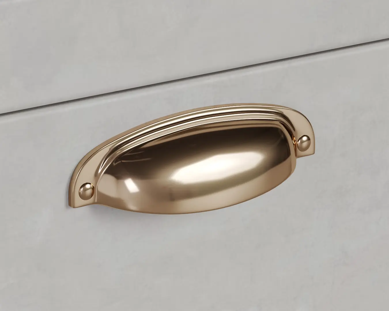 PUXADOR CONCHA C3210 DOURADO BRILHO