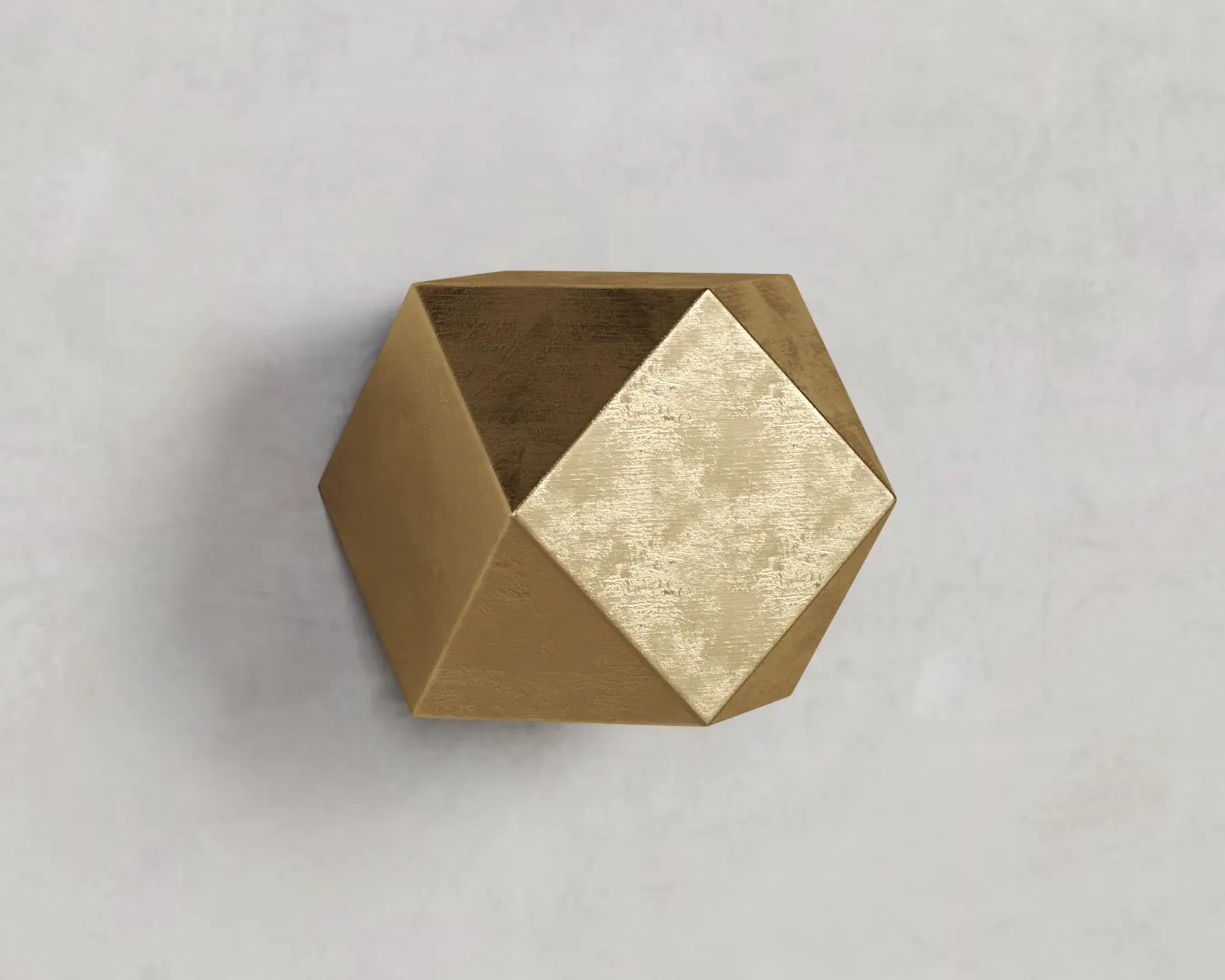 PUXADOR GEOMÉTRICO DOURADO