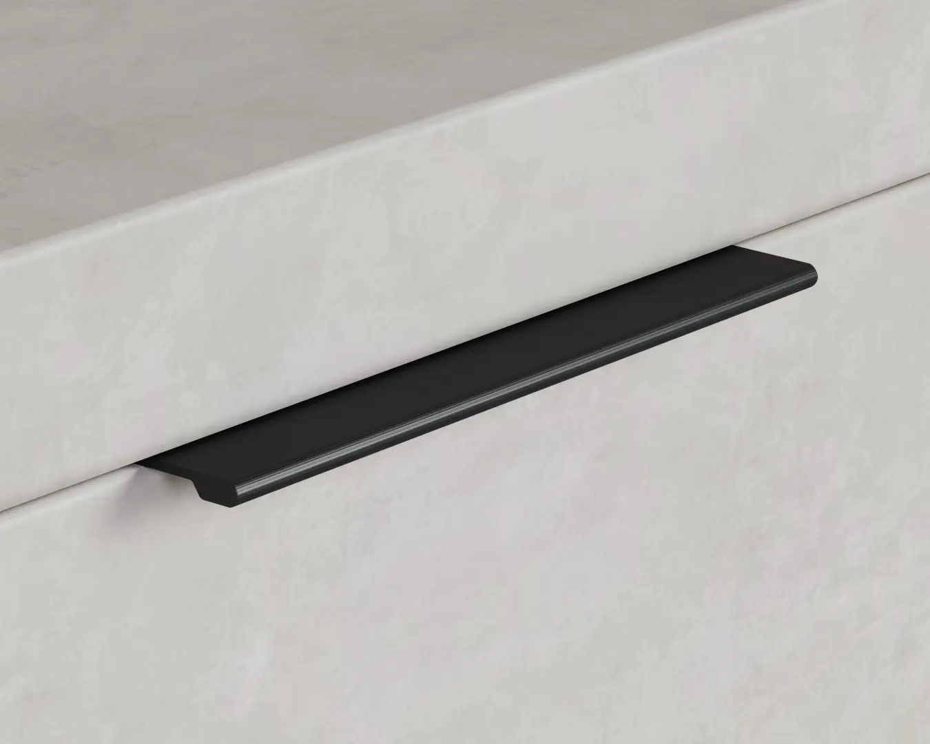 PUXADOR PERFIL SLIM 150mm PRETO ESCOVADO