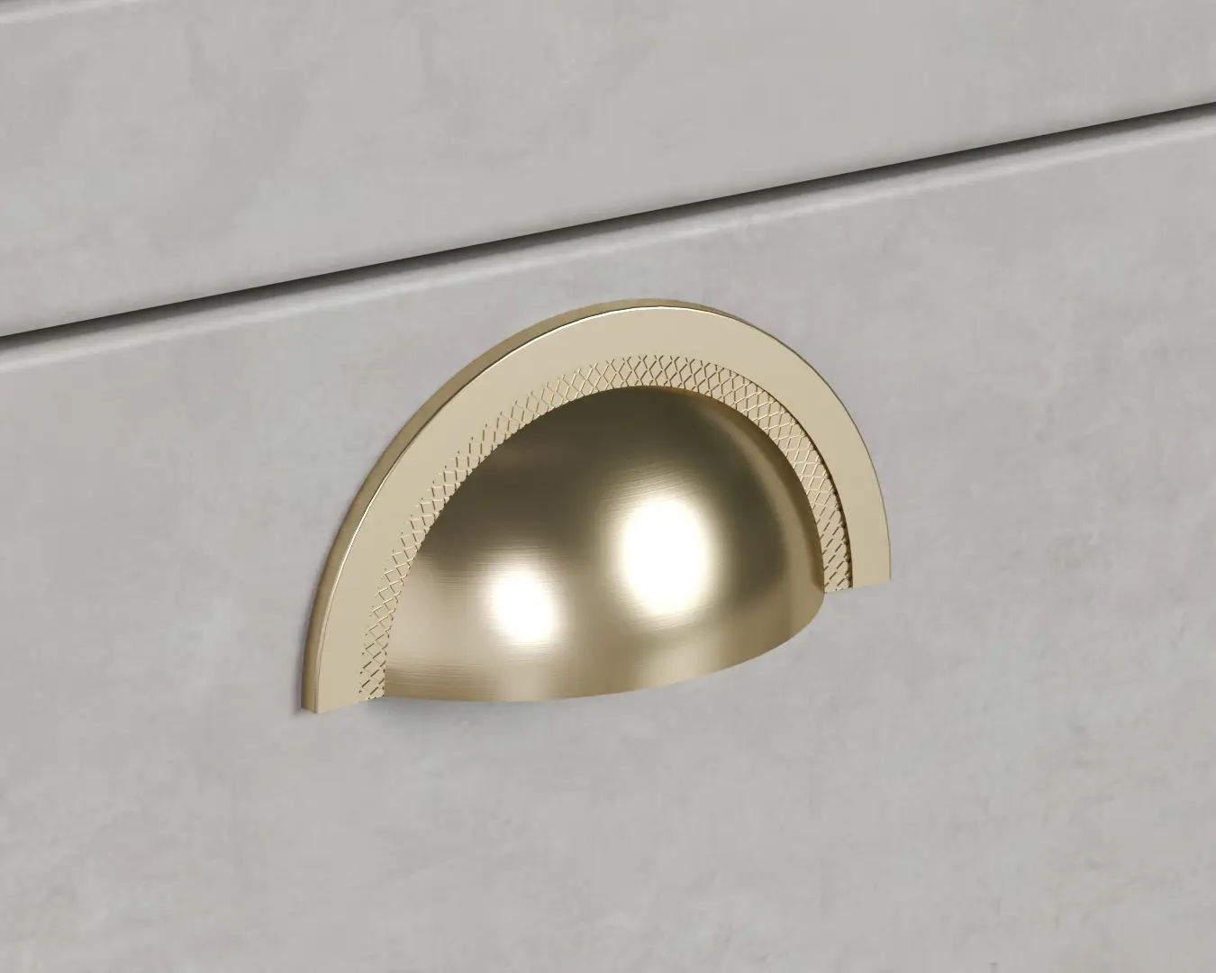 PUXADOR SHELL GOLD ESCOVADO