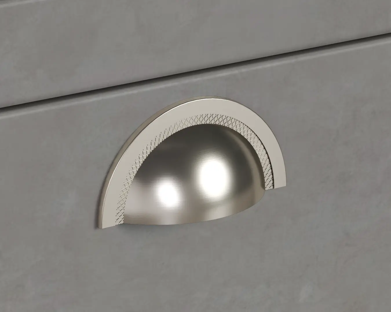 PUXADOR SHELL NÍQUEL ESCOVADO