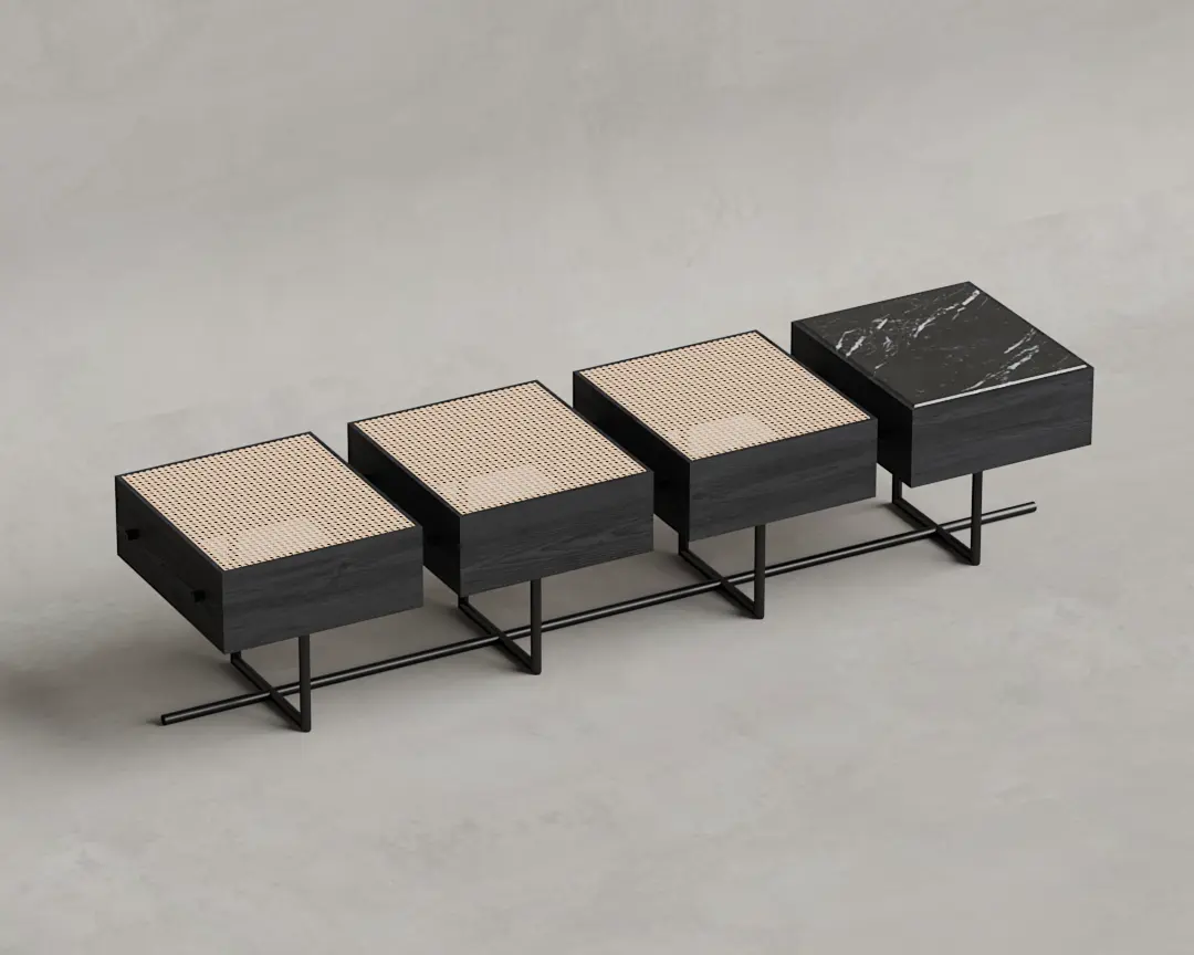 BANCO BENJAMIM 3 MÓDULOS NERO MARQUINA