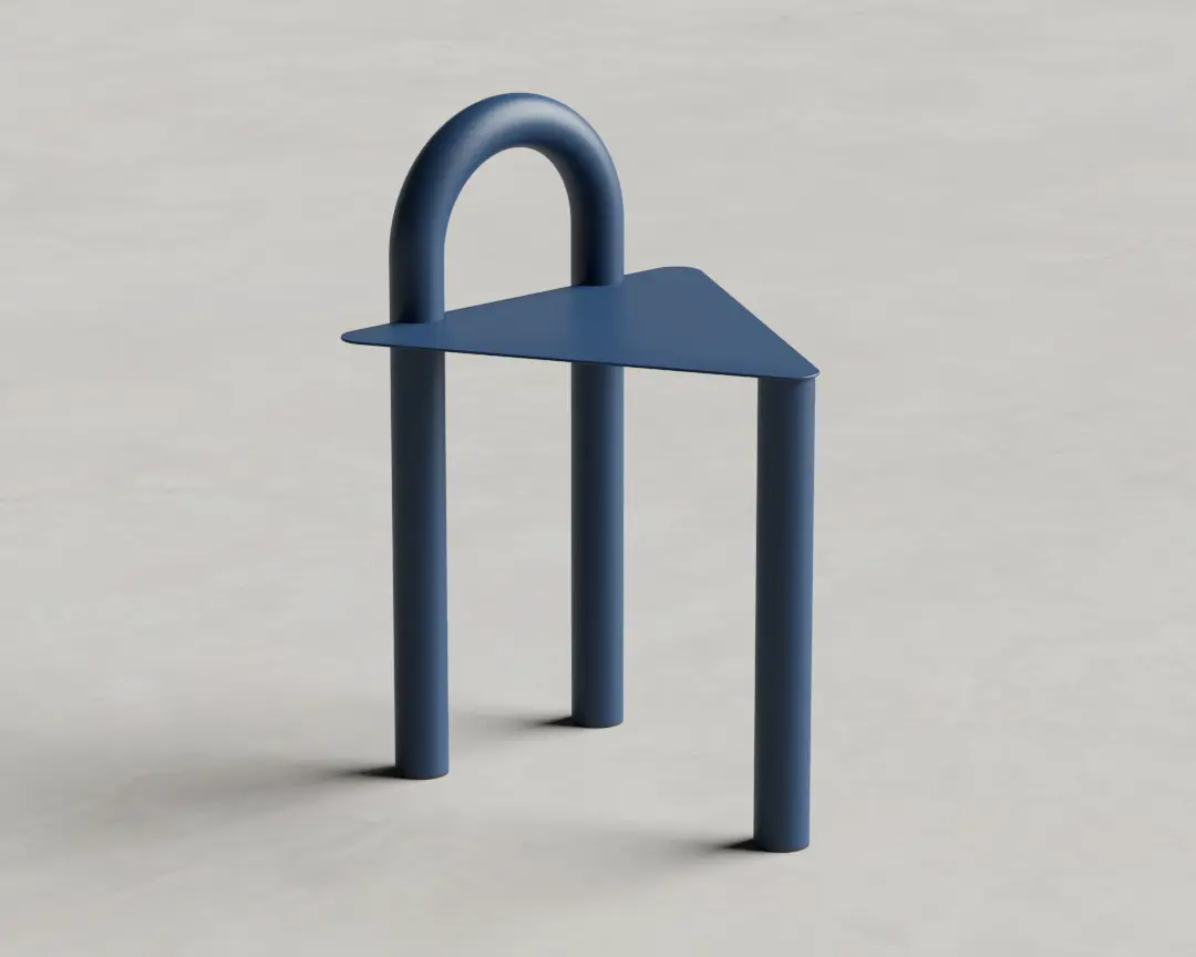 BANCO CURVA AZUL MARINHO