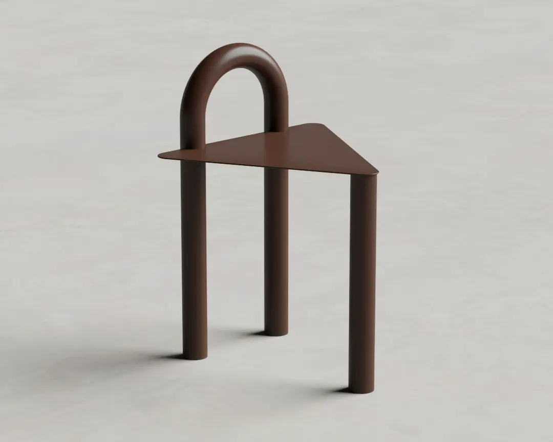 BANCO CURVA MARROM CAFÉ