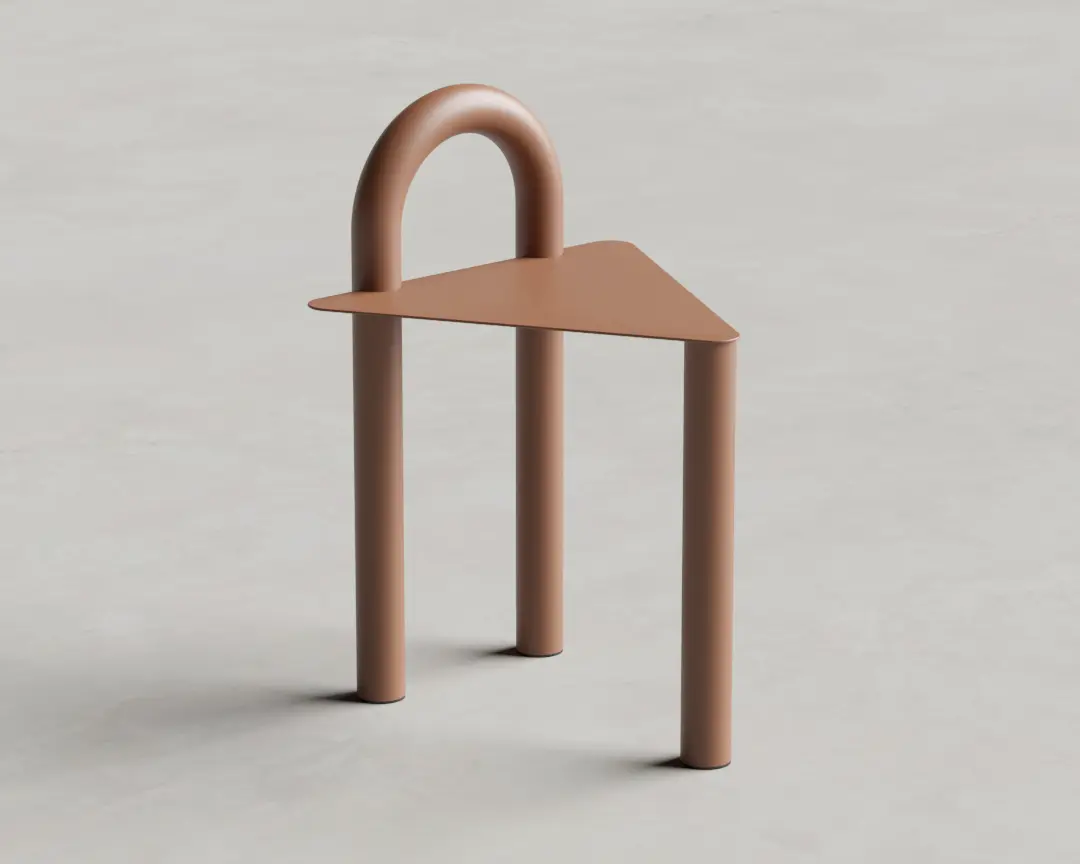 BANCO CURVA MARROM CHOCOLATE