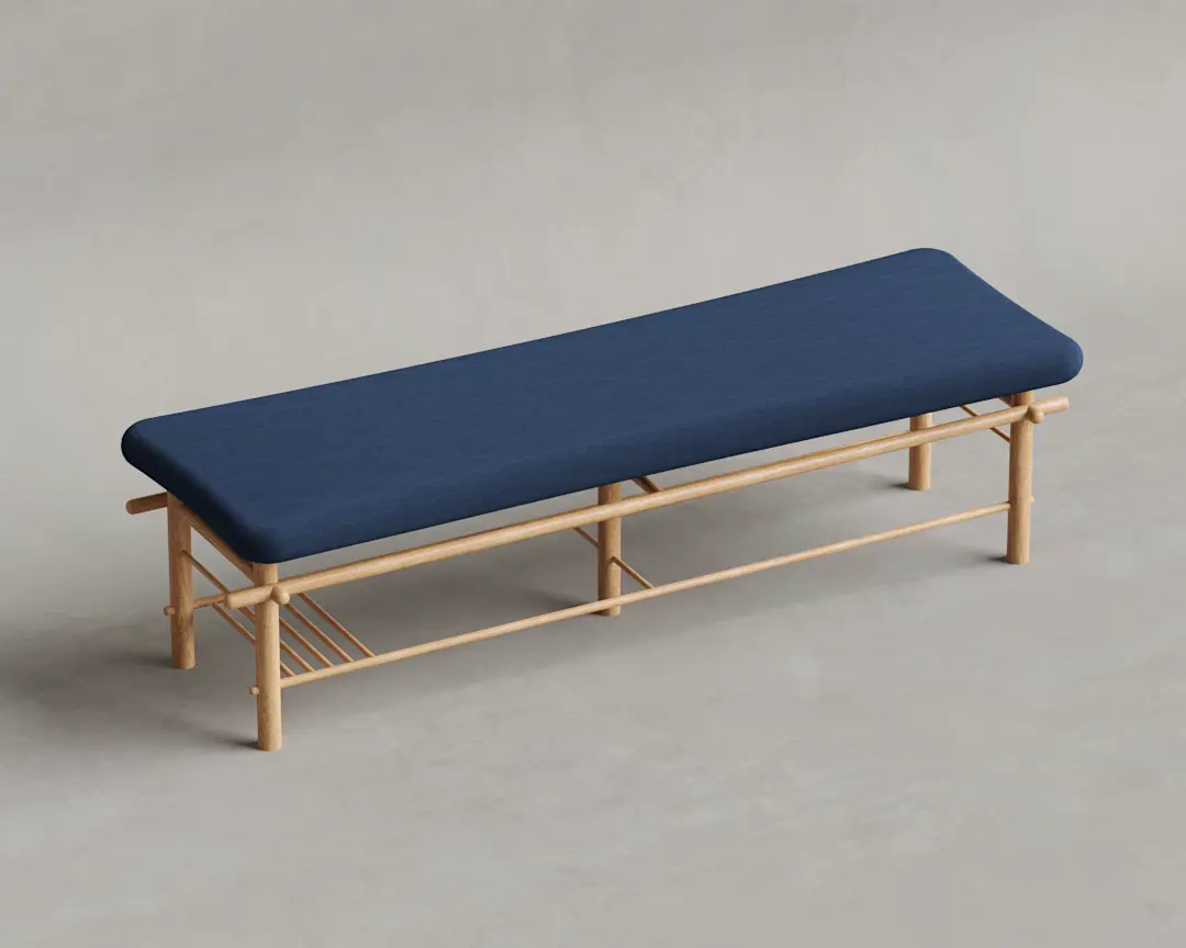 BANCO JOCA ESTOFADO AZUL