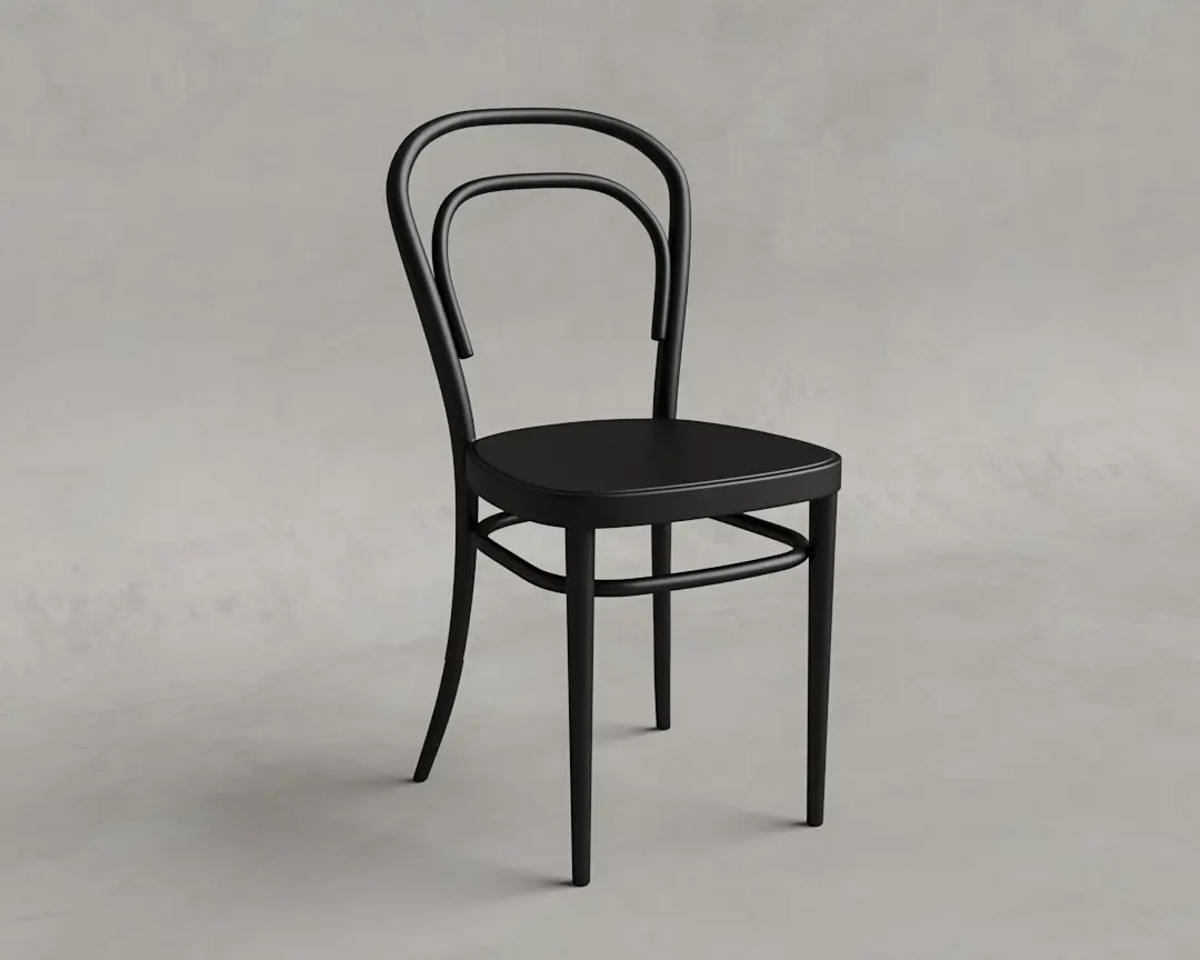 CADEIRA THONET Nº 214 METAL PRETO