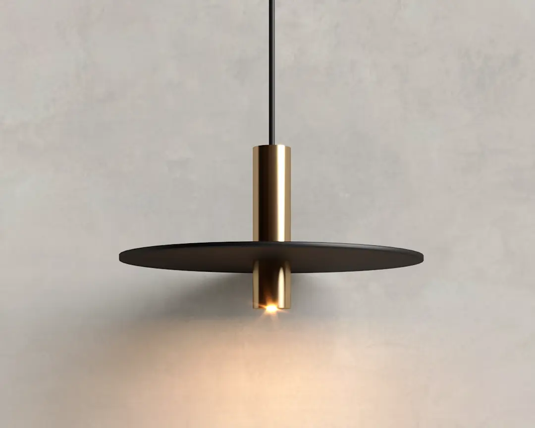 LUMINÁRIA PLATO DOURADA