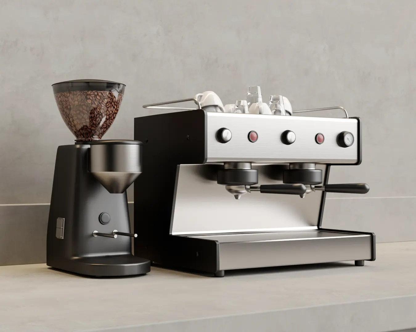 MÁQUINA E TRITURADOR DE CAFÉ