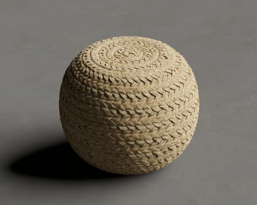 PUFF DE PALHA REDONDO