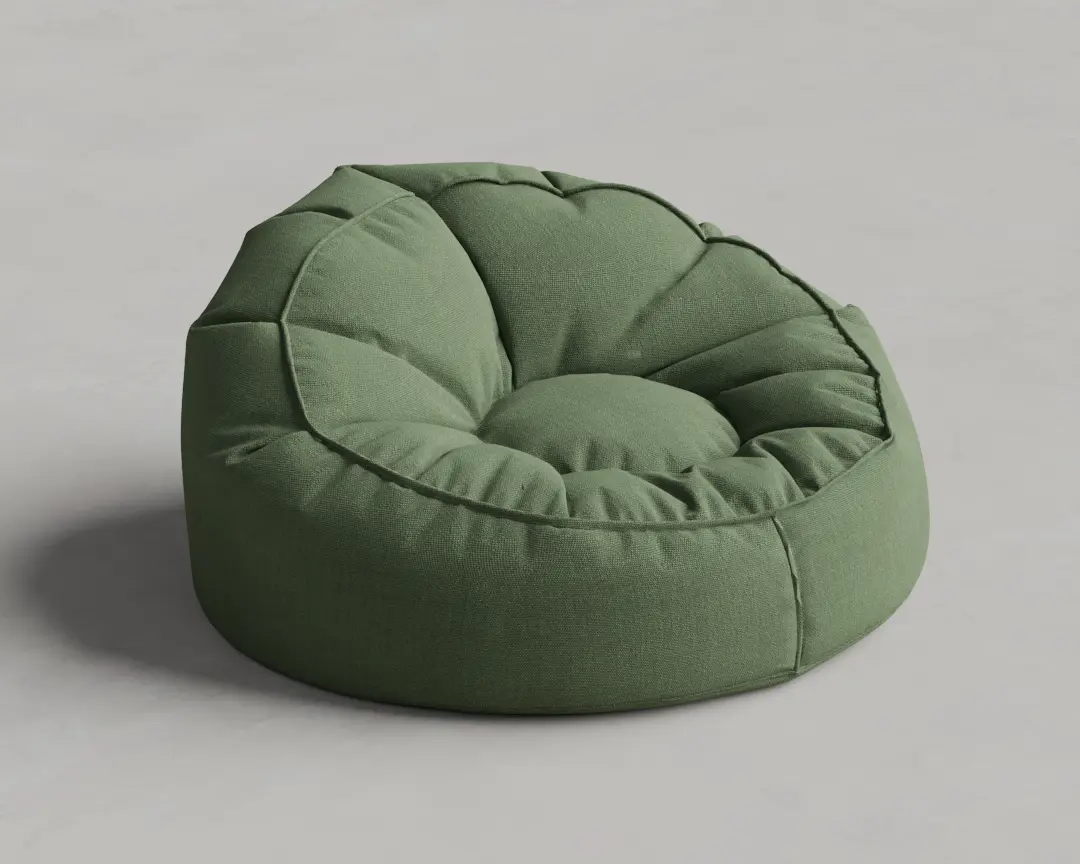 PUFF DE TECIDO VERDE