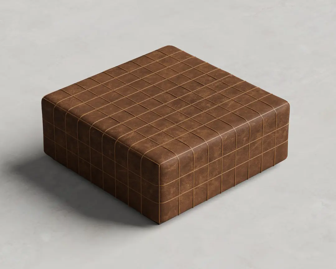 PUFF EROS COURO ESTONADO