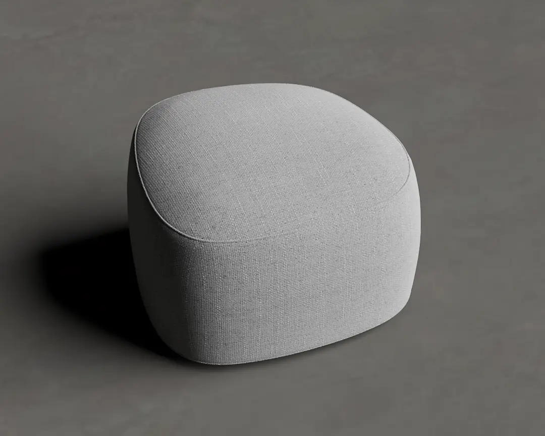 PUFF PIERRE PEQUENO CINZA CLARO