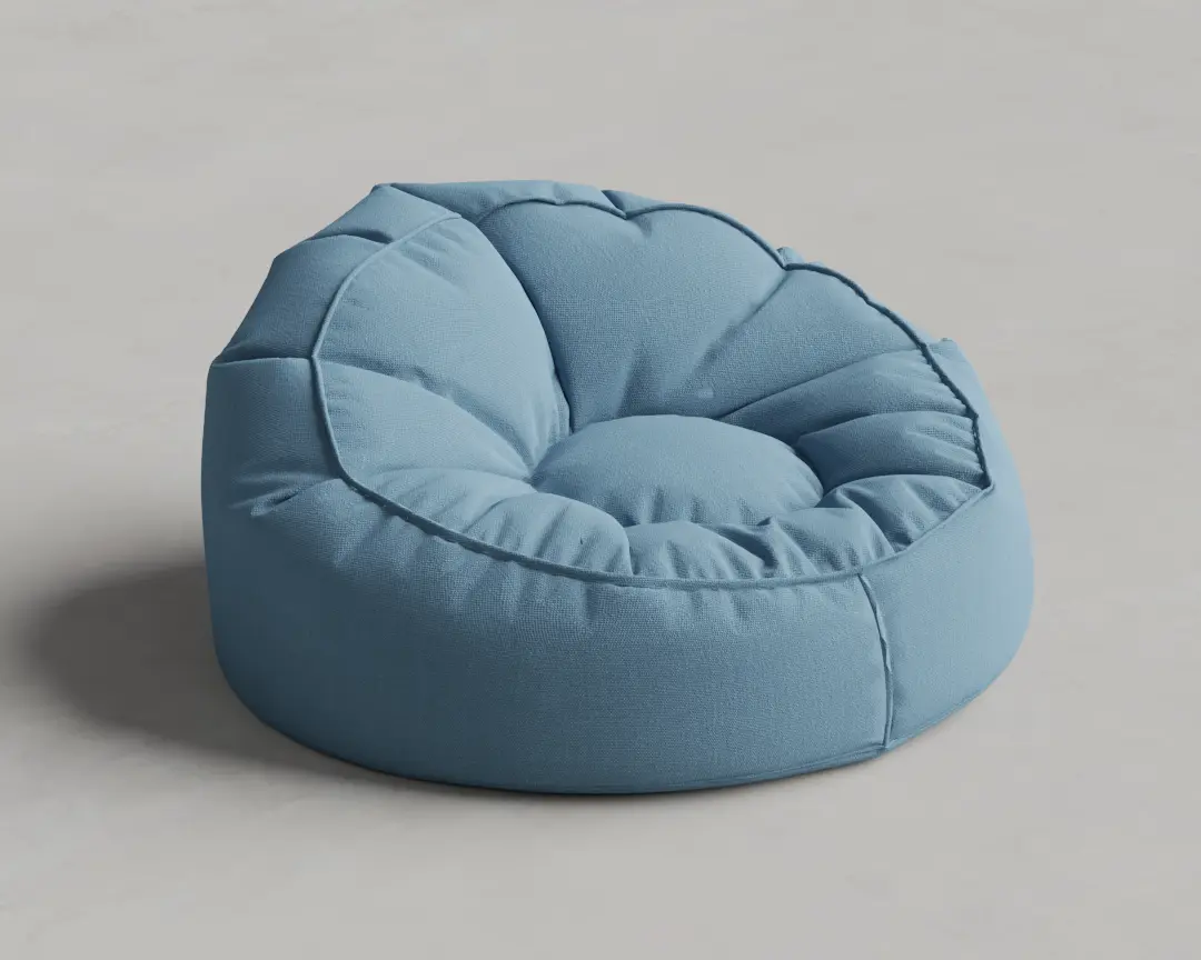 PUFF TECIDO AZUL CLARO