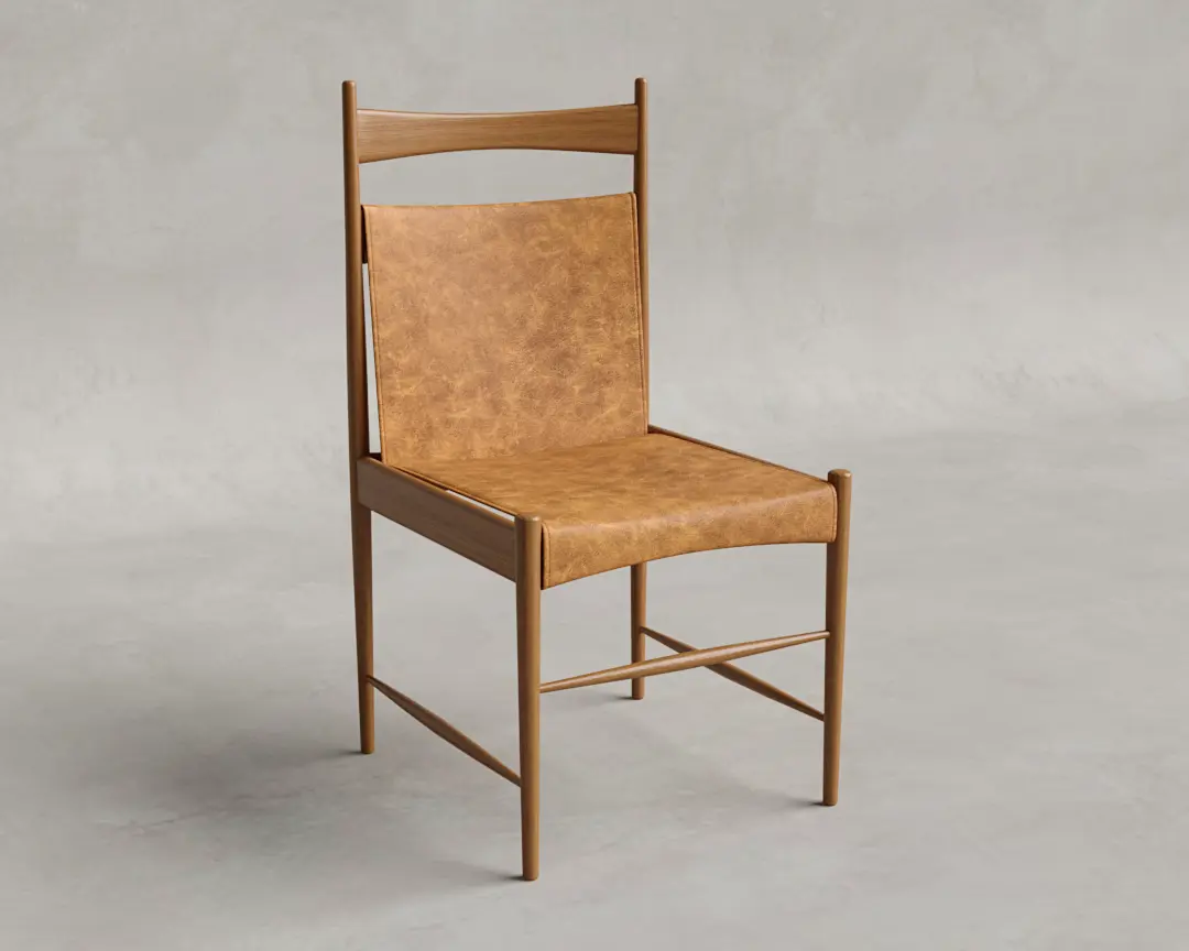 CADEIRA CANTU ALTA COURO ESTONADO