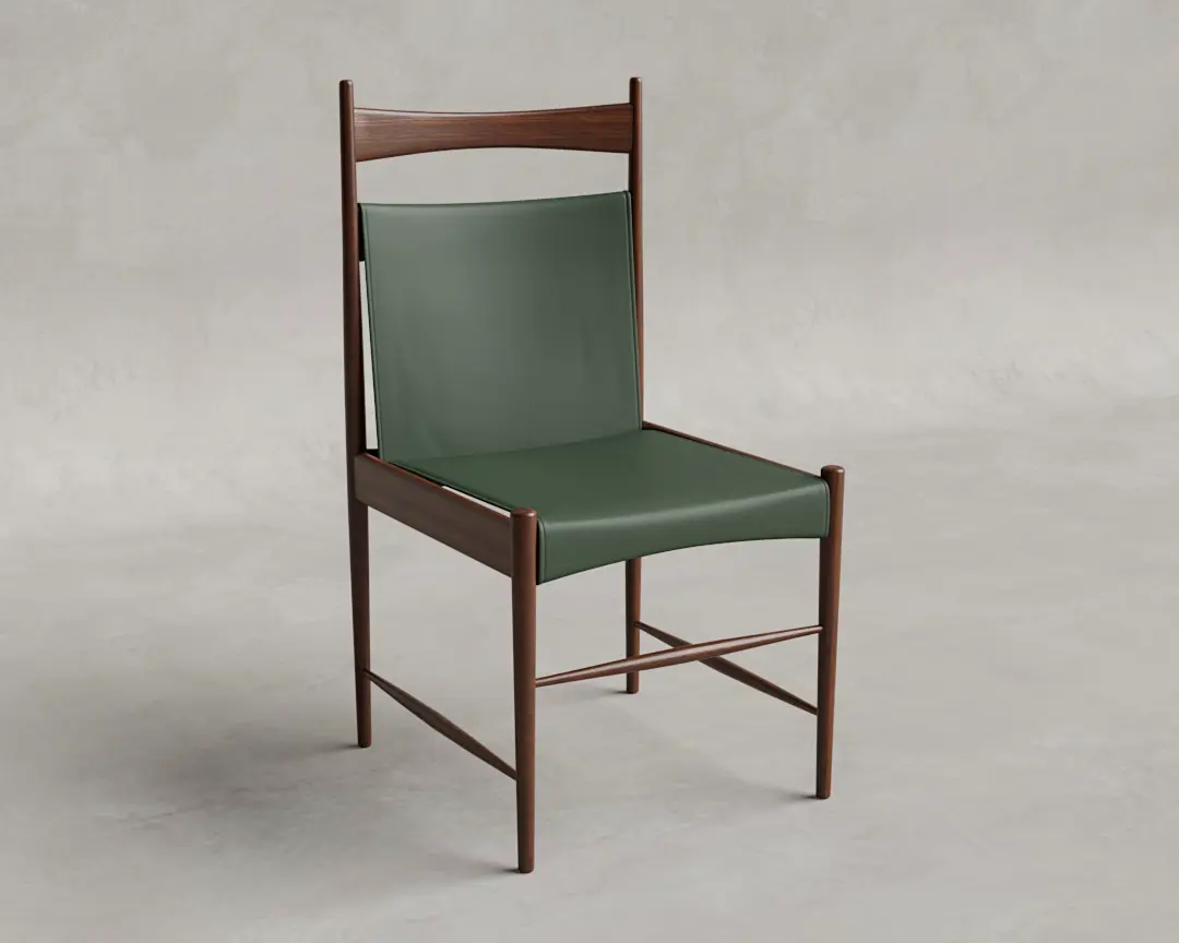 CADEIRA CANTU ALTA COURO VERDE