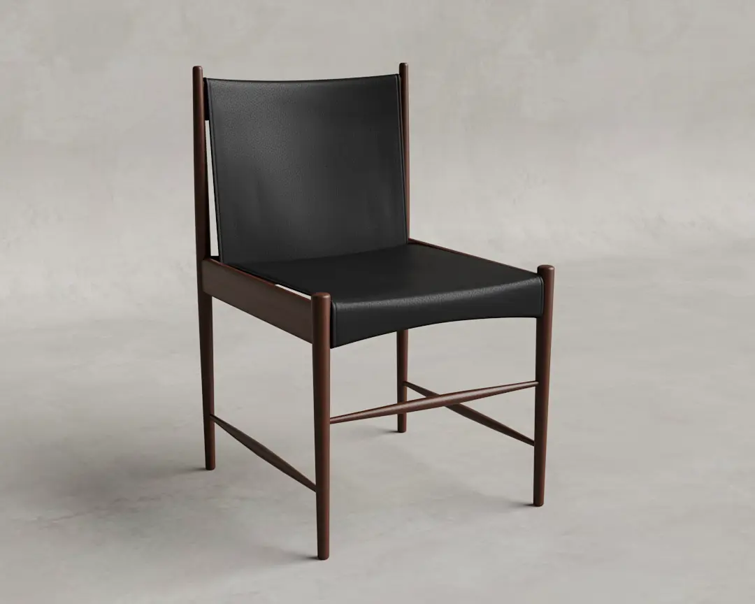 CADEIRA CANTU COURO PRETO