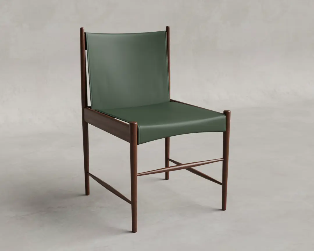 CADEIRA CANTU COURO VERDE
