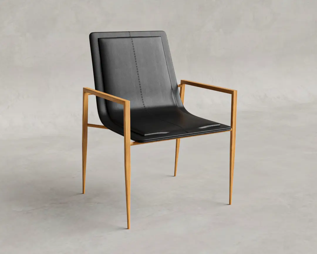 CADEIRA MUSA COURO PRETO