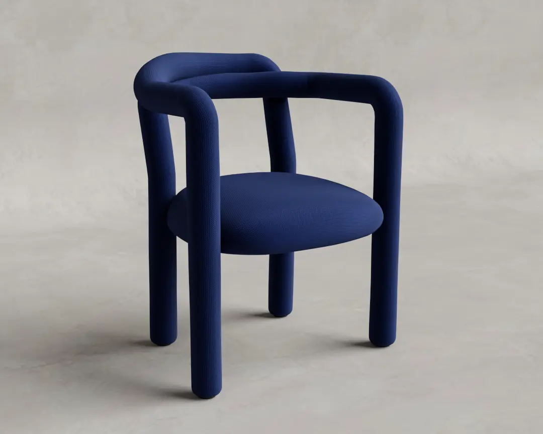 CADEIRA TUBO AZUL MARINHO