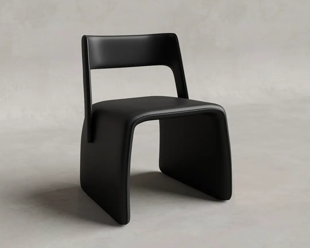 CADEIRA VICO COURO PRETO