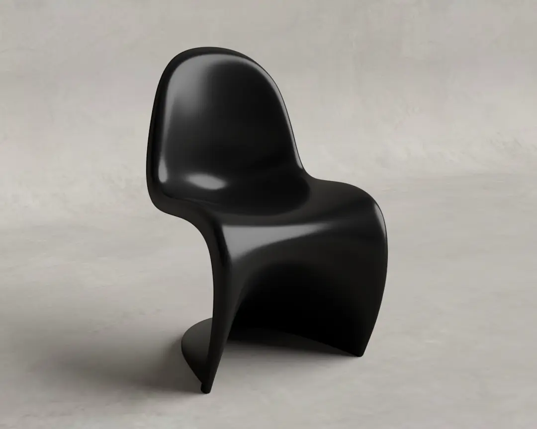 CADEIRA PANTON INFANTI LBRILHO PRETA