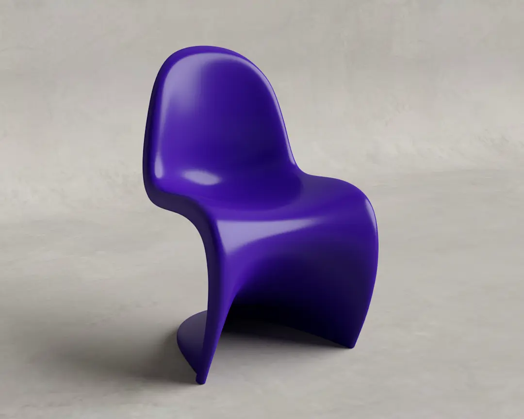 CADEIRA PANTON INFANTIL BRILHO VIOLETA