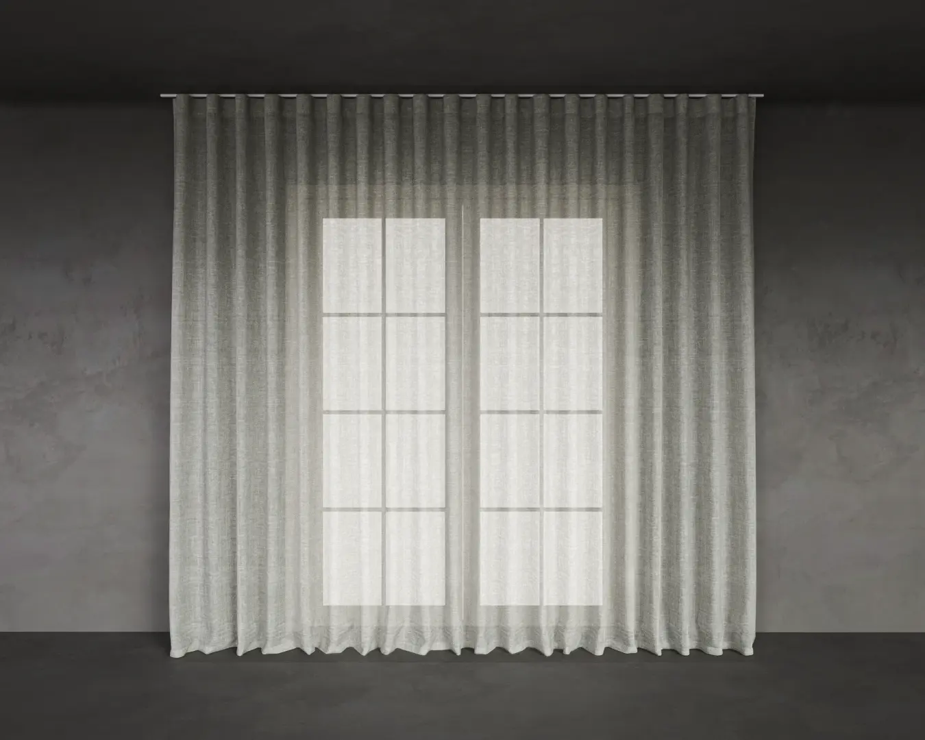 CORTINA COM TRILHO RETA OFF