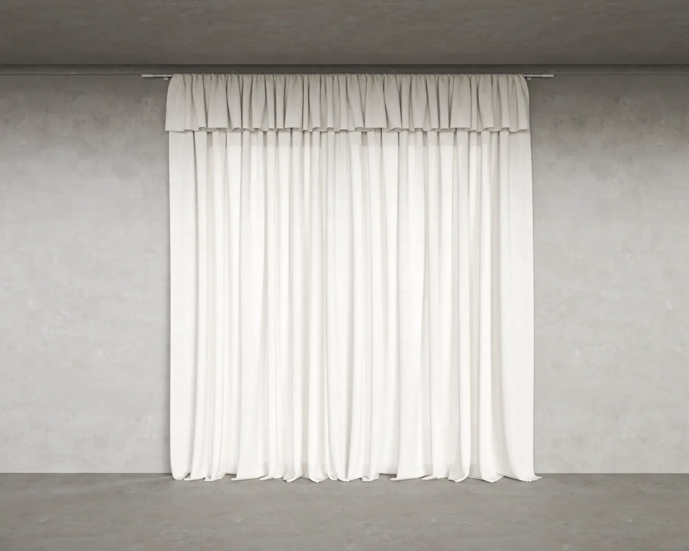 CORTINA EM LINHO COM BABADO